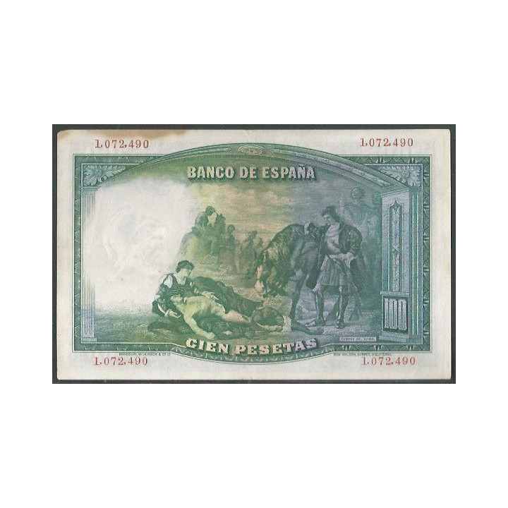 España 100 Pesetas 25 Abr 1931 P83 reverso