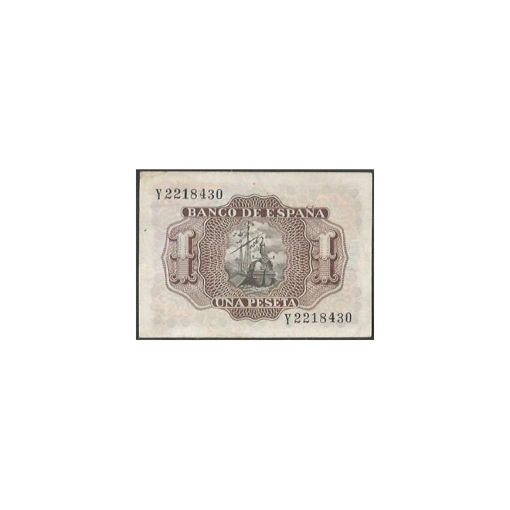 España 1 Peseta 22 Jul 1953 P144a reverso