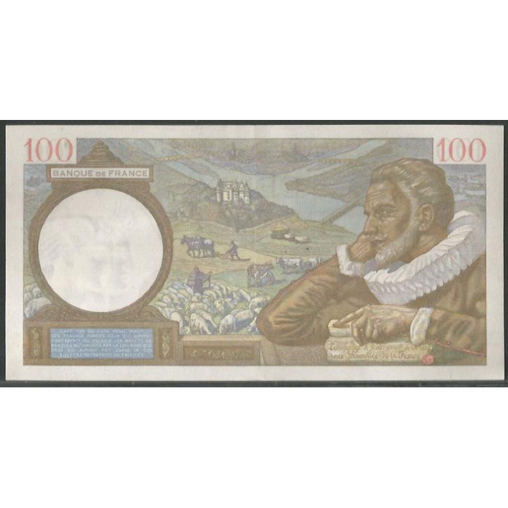 Francia 100 Francs 2 Abr 1942 P94 reverso