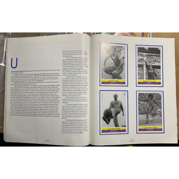 Futbol - 50 Futbolistas Colombianos de todos los tiempos - El Tiempo A575 reverso