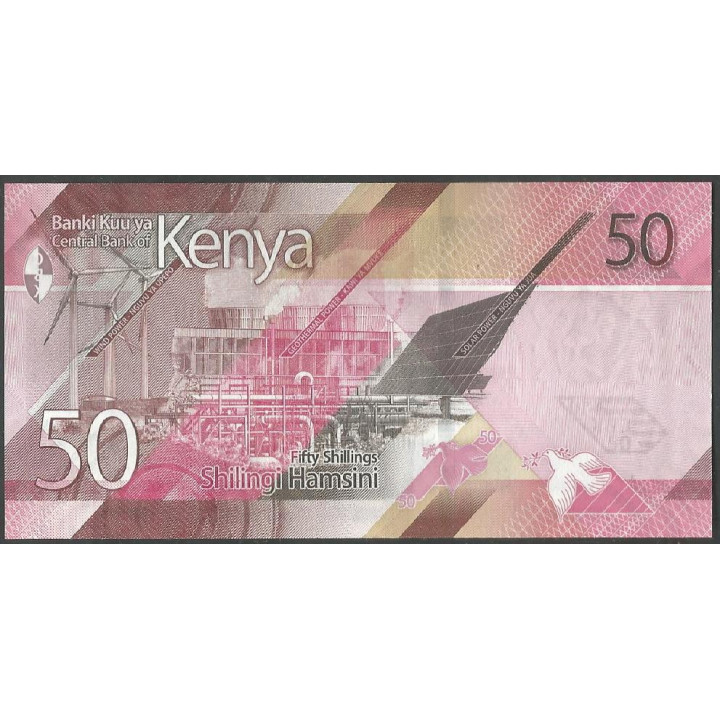 Kenya 50 Shillingi 2024 P52b reverso