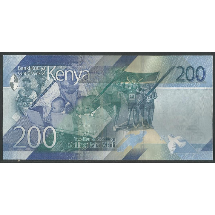 Kenya 200 Shillingi 2019 P54a reverso