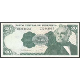 Venezuela 20 Bolivares 8 Dic 1992 D 8 Dig P63d