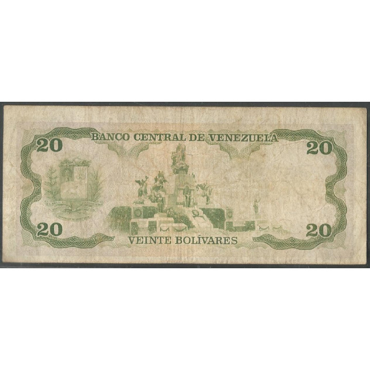 Venezuela 20 Bolivares 7 Jul 1987 T 8 Dig P64A reverso