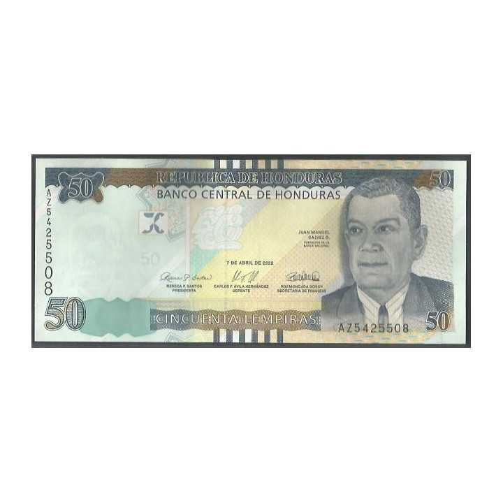 Honduras 50 Lempiras 7 Abr 2022 P104c