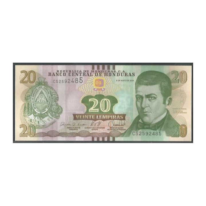 Honduras 20 Lempiras 9 May 2024 P100f