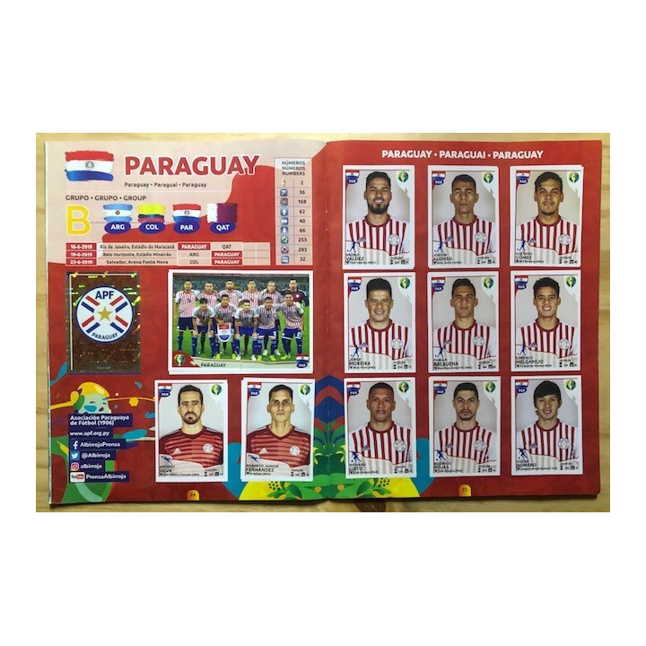 Futbol - Copa América Brasil 2019 Panini reverso