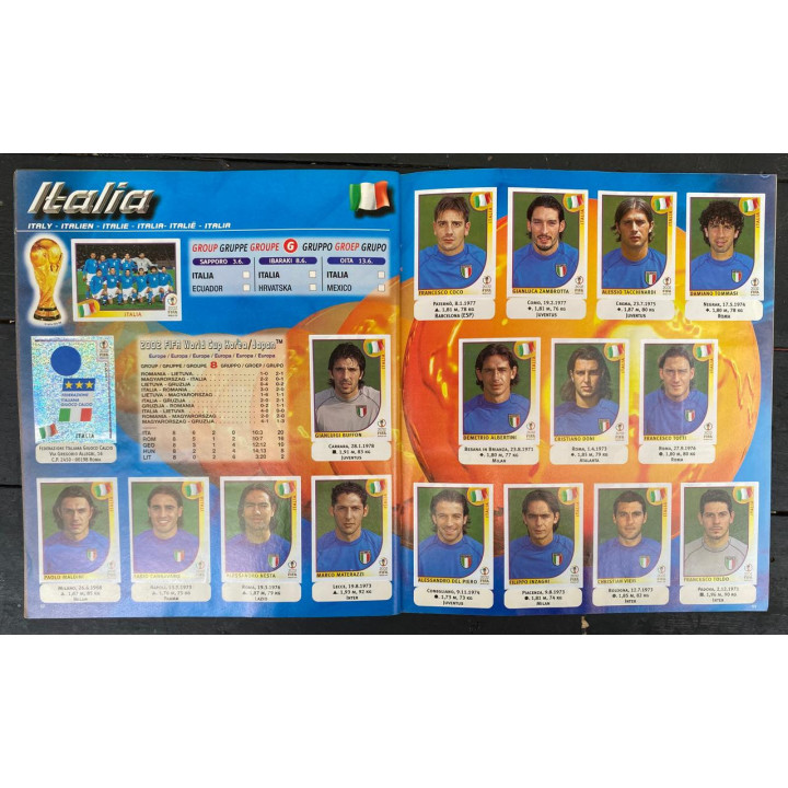 Futbol - Mundial Korea - Japon 2002 Panini reverso