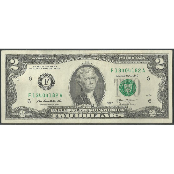 Estados Unidos 2 Dollars 2013 F P538