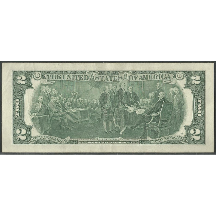 Estados Unidos 2 Dollars 2013 G P538 reverso