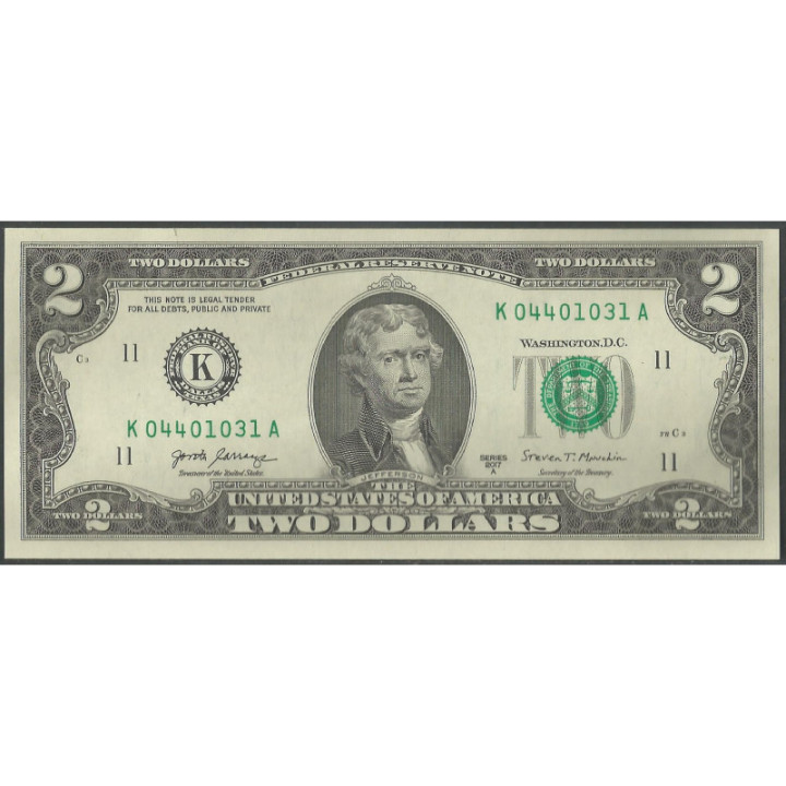 Estados Unidos 2 Dollars 2017A K PNew