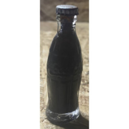 Botella Pequeña Canasta Metálica Amarilla 60's
