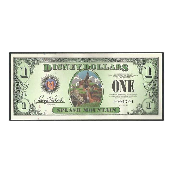 Disney 1 Dollar 2014 Splash Mountain