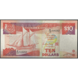 Singapur 10 Dollars ND1988 P20