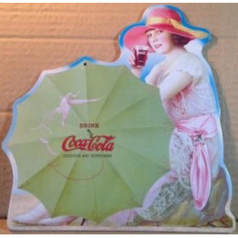 Placa Metálica Delicious & Refreshing Coca-Cola 25 cm X 25 cm