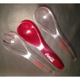 Juego Cucharas Para Ensalada Plásticas X 3