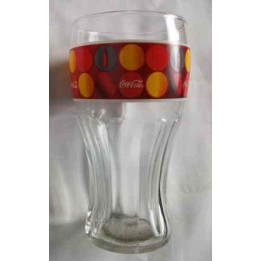 Vaso Banda Círculos Rojos Y Naranja