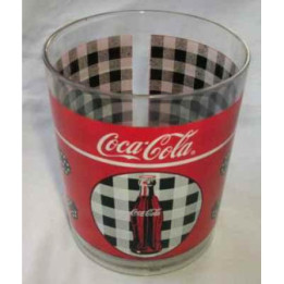Vaso Plástico Cuadros Negros Y Blancos Coca-Cola