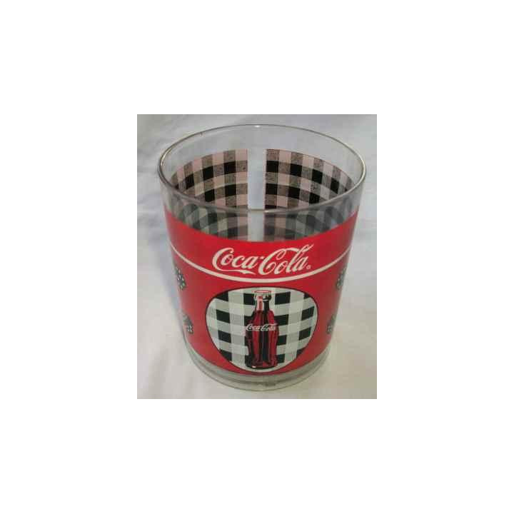 Vaso Plástico Cuadros Negros Y Blancos Coca-Cola