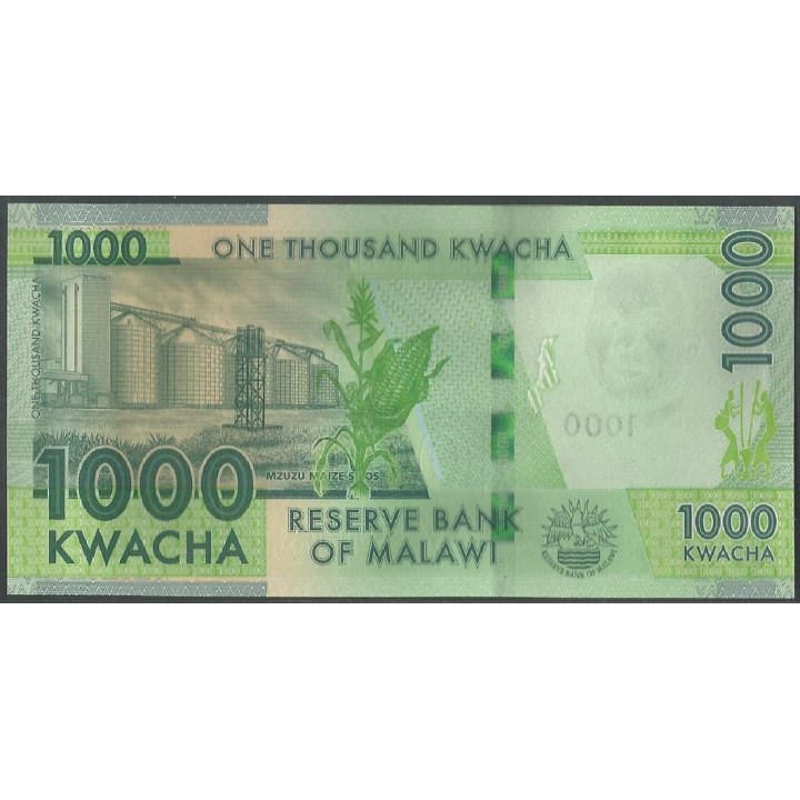 Malawi 1.000 Kwacha 1 Ene 2021 P67e reverso