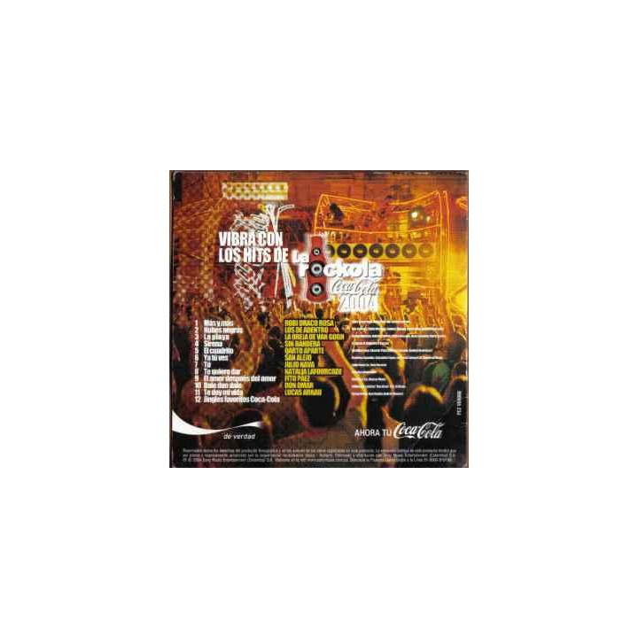 Cd Hits La Rockola Coca-Cola 2004 Vol 1 reverso