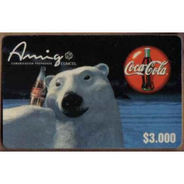 Tarjeta Telefónica Comcel 3.000 Pesos Oso Con Botella