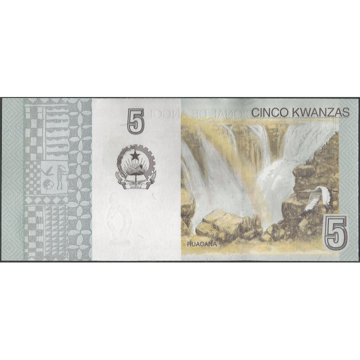 Angola 5 Kwanzas Oct 2012 P151A reverso