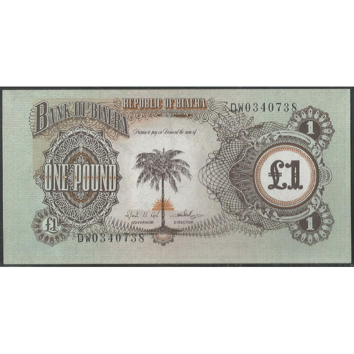 Biafra 1 Pound ND1968-9 P5a