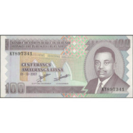 Burundi 100 Francs 1 OCT 2007 P37f