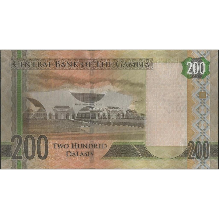 Gambia 200 Dalasis ND2015 P36 reverso