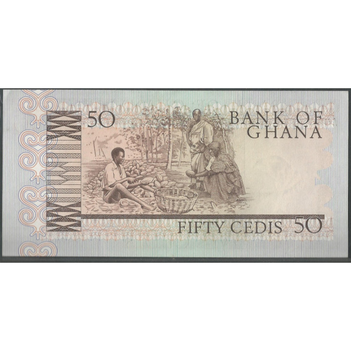 Ghana 50 Cedis 2 Jul 1980 P22b reverso