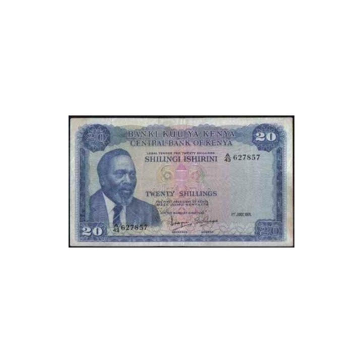 Kenya 20 Shillings 1 Jul 1971 P8b