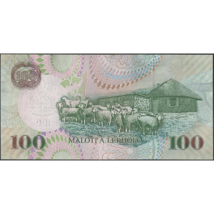 Lesotho 100 Maloti 2009 P19e reverso