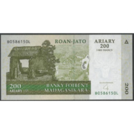 Madagascar 200 Ariary 2004 P87b