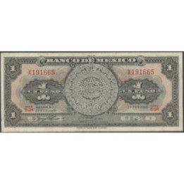 Mexico 1 Peso 10 May 1967 Serie BGA P59k