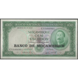 Mozambique 100 Escudos ND1976 P117