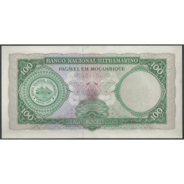 Mozambique 100 Escudos ND1976 P117 reverso