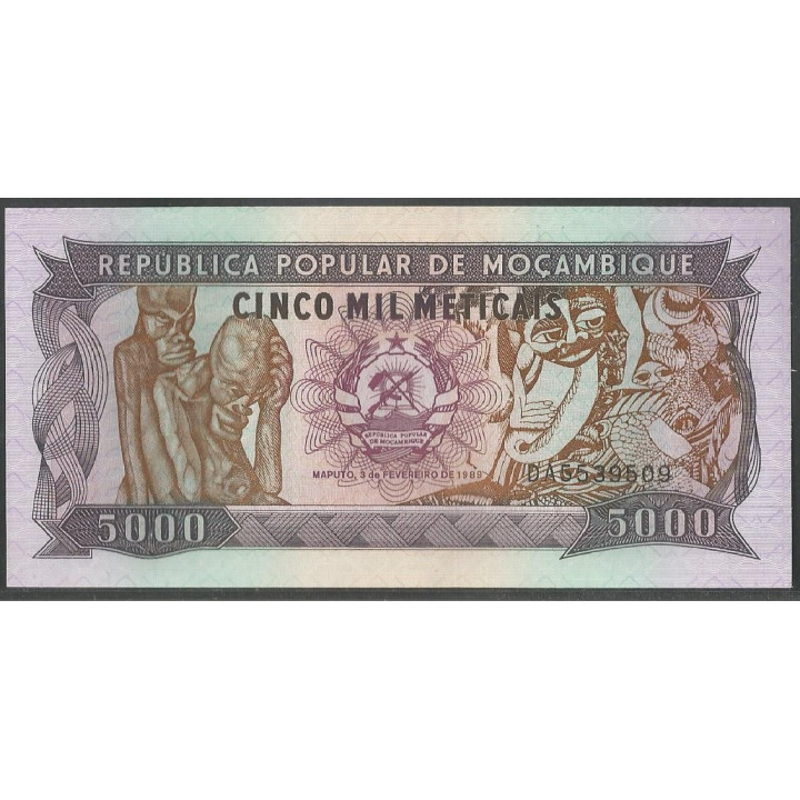 Mozambique 5.000 Meticais 3 Feb 1989 P133b