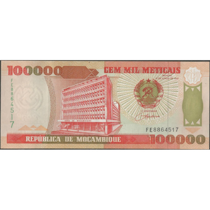 Mozambique 100.000 Meticais 16 Jun 1993 P139