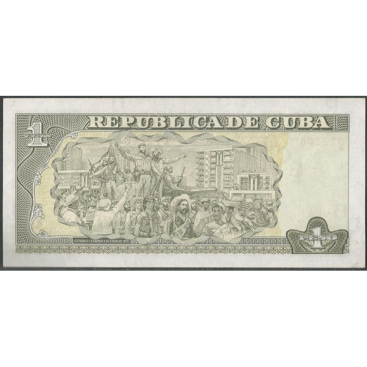 Cuba 1 Peso 2002 P121a reverso