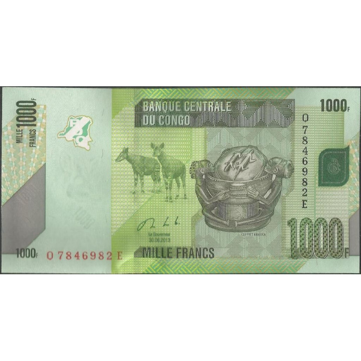 Rep Democratica del Congo 1.000 Francs 30 Jun 2013 P101b
