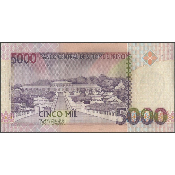 St. Tome e Prince 5.000 Dobras 22 Oct 1996 P65a reverso