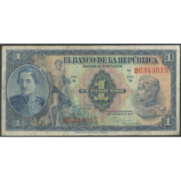 Billete de 1 Peso 7 ago 1947 B BGW033
