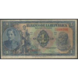 Billete de 1 Peso 1 ene 1950 7 dig. BGW041