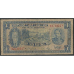 Billete de 1 Peso 7 ago 1953 BGW043
