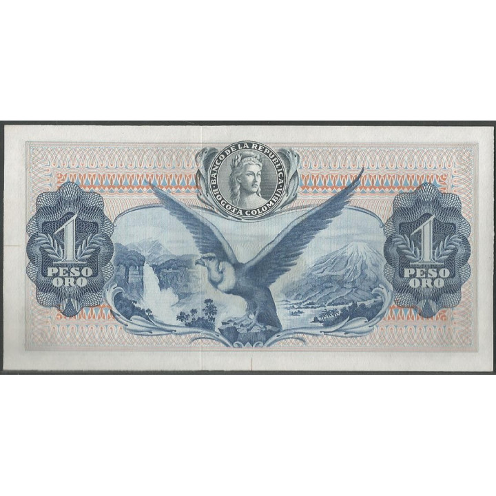 Billete de 1 Peso 12 oct 1959 BGW045 reverso