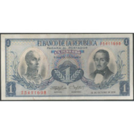Billete de 1 Peso 12 oct 1959 BGW045
