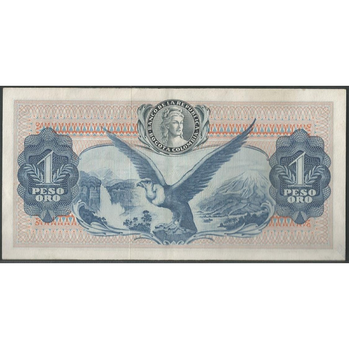 Billete de 1 Peso 12 oct 1959 BGW045 reverso