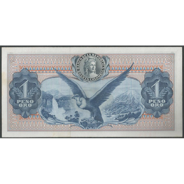 Billete de 1 Peso 2 ene 1964 BGW053 reverso
