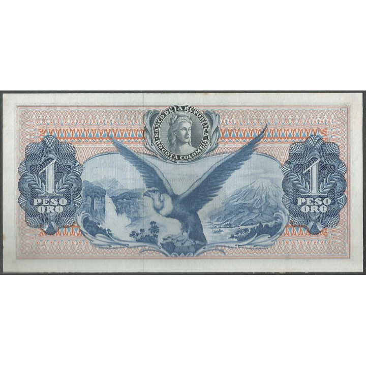 Billete de 1 Peso 12 oct 1964 BGW055 reverso